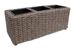 Dyrking|Tilbehør Utendørs-Wicker Dyrkingskasse 48x18xH18 cm Mørkebrun