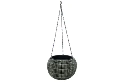 Wicker Hengende Krukke D32xH22 cm Grå