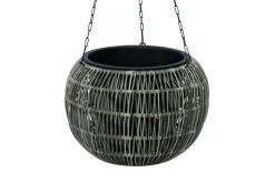 Wicker Hengende Krukke D32xH22 cm Grå