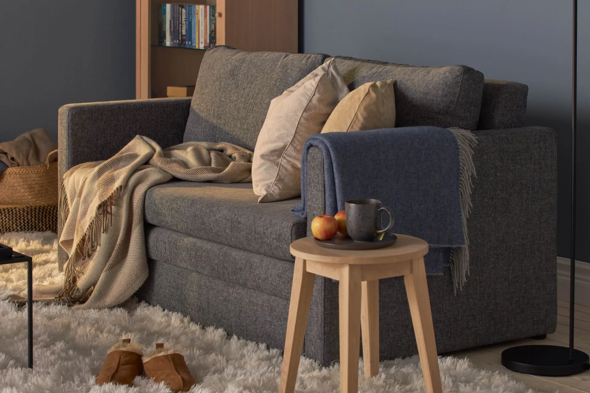 Basic Home Sovesofaer-Willhelm Liten Sovesofa 2-seters 160 cm bred Lysegrå