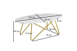Wohnling Willowdale Sofabord 120 cm Ovalt