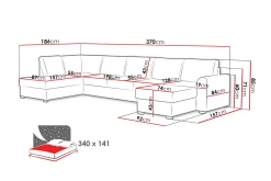 Scandinavian Choice Wilma U-sovesofa Large Venstre