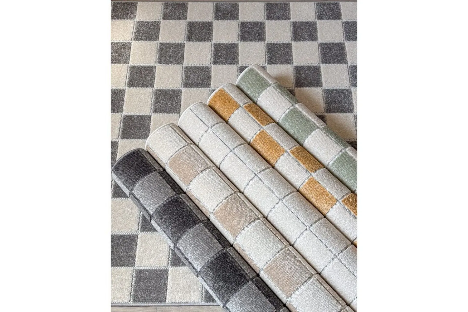 KM Home Wiltonteppe Hawaii Chess 240x340 cm, Lin, Linne