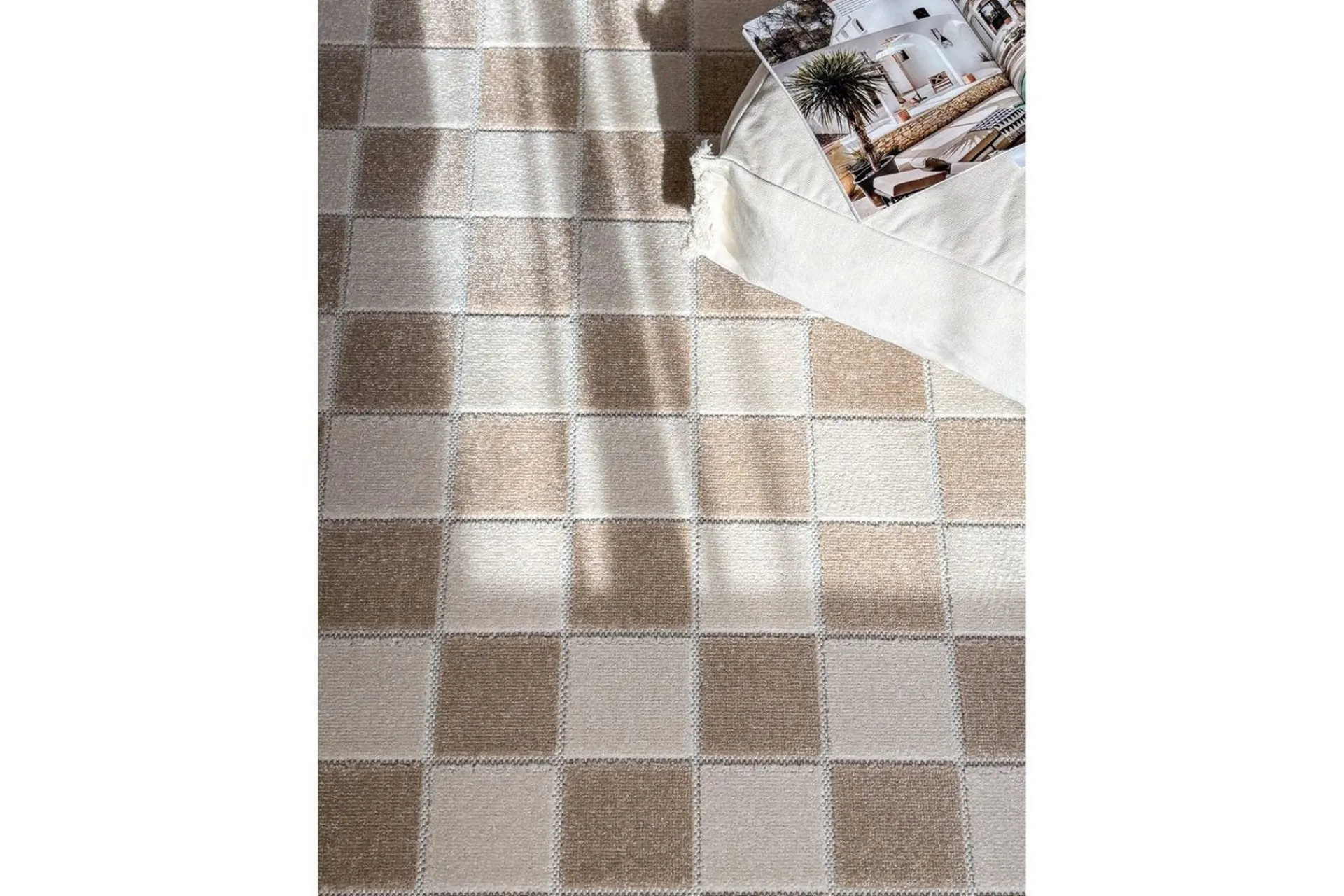 KM Home Wiltonteppe Hawaii Chess 240x340 cm, Lin, Linne