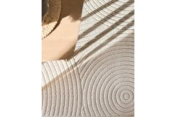 KM Home Utendørstepper-Wiltonteppe Hawaii Trend 240x240 cm, Krem Cremehvit