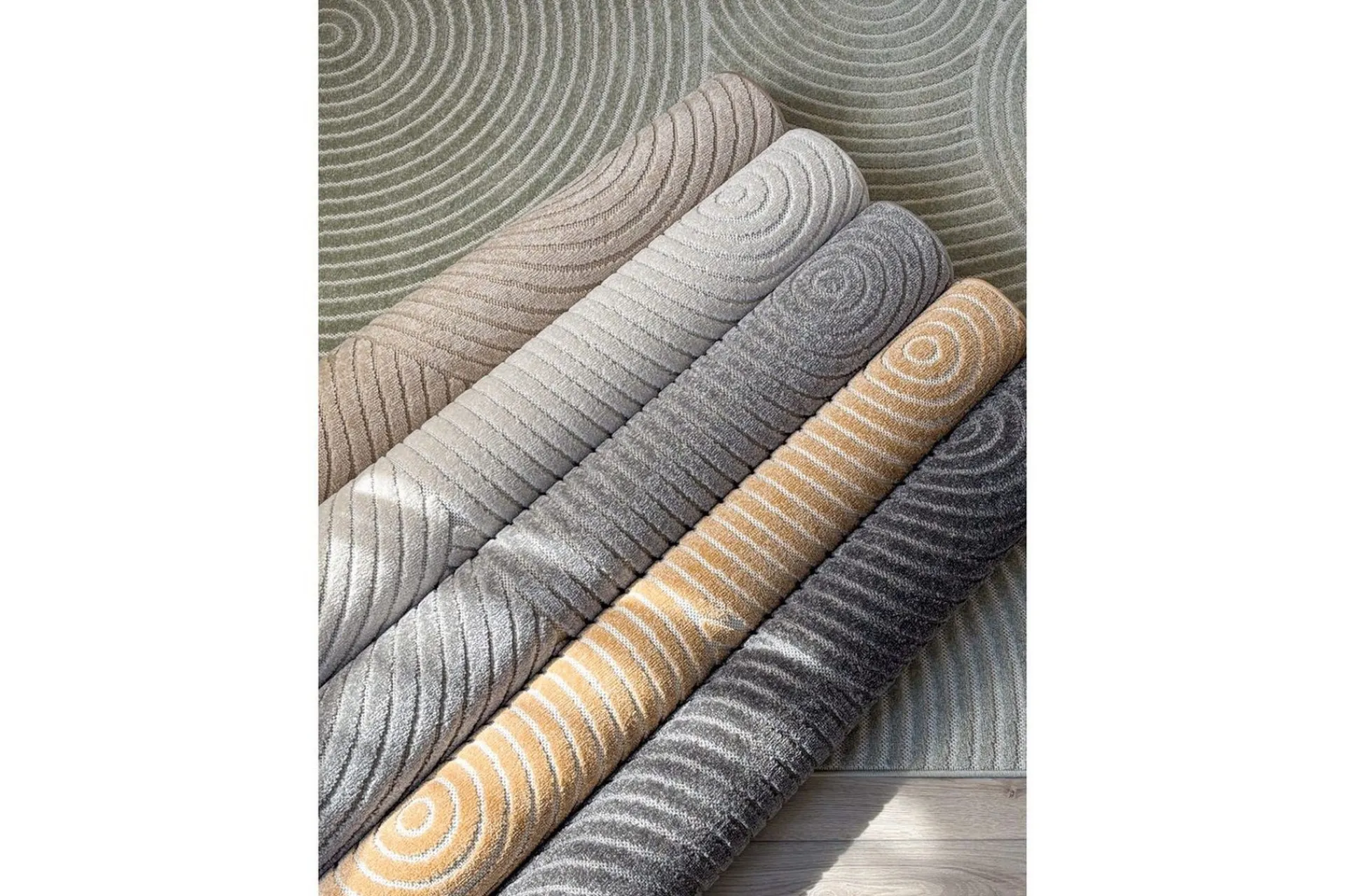 KM Home Utendørstepper-Wiltonteppe Hawaii Trend 240x240 cm, Krem Cremehvit