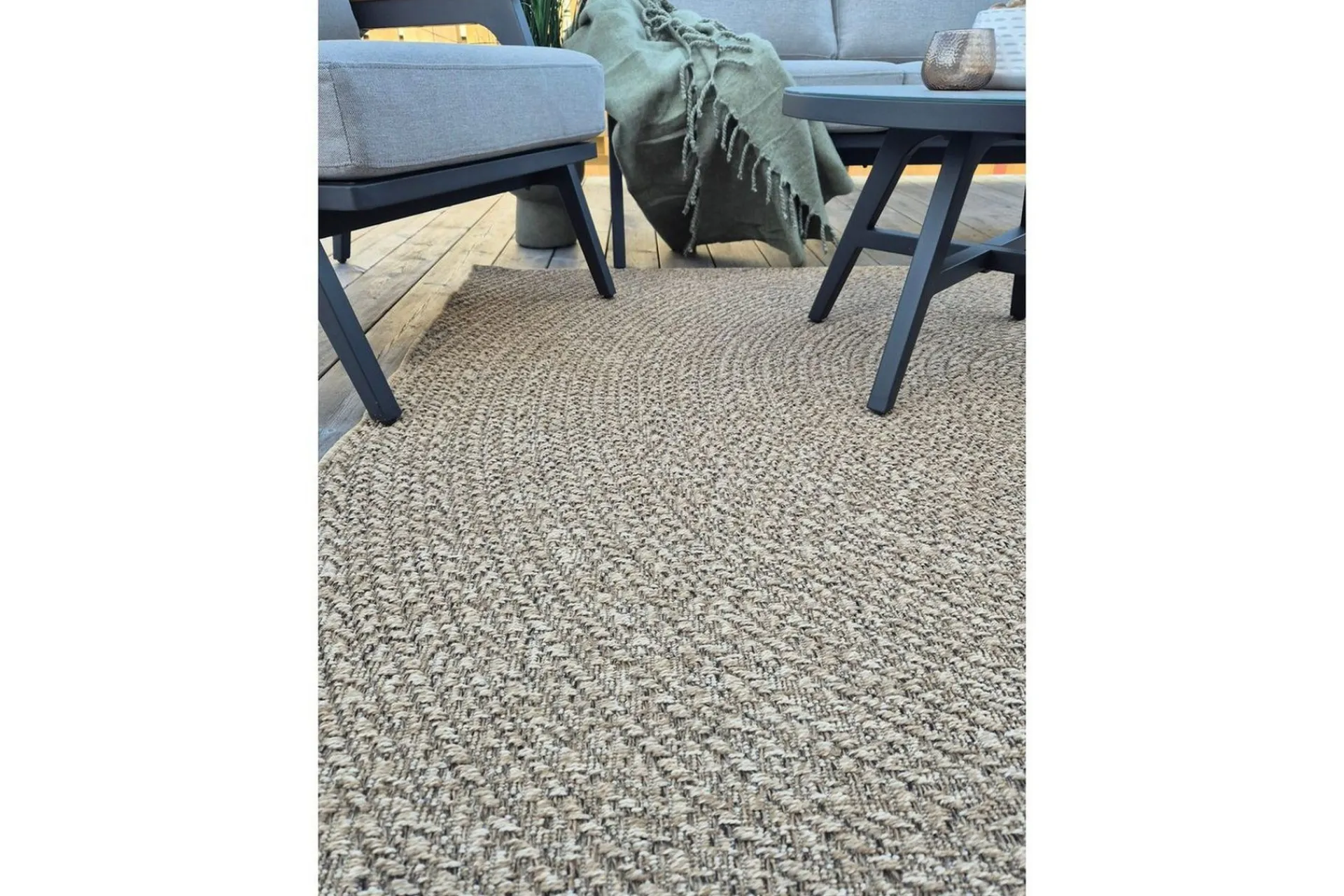 KM Home Wiltonteppe Natural Circle 200x290 cm