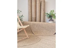 KM Home Utendørstepper-Wiltonteppe Natural Classic 120x120 cm Beige