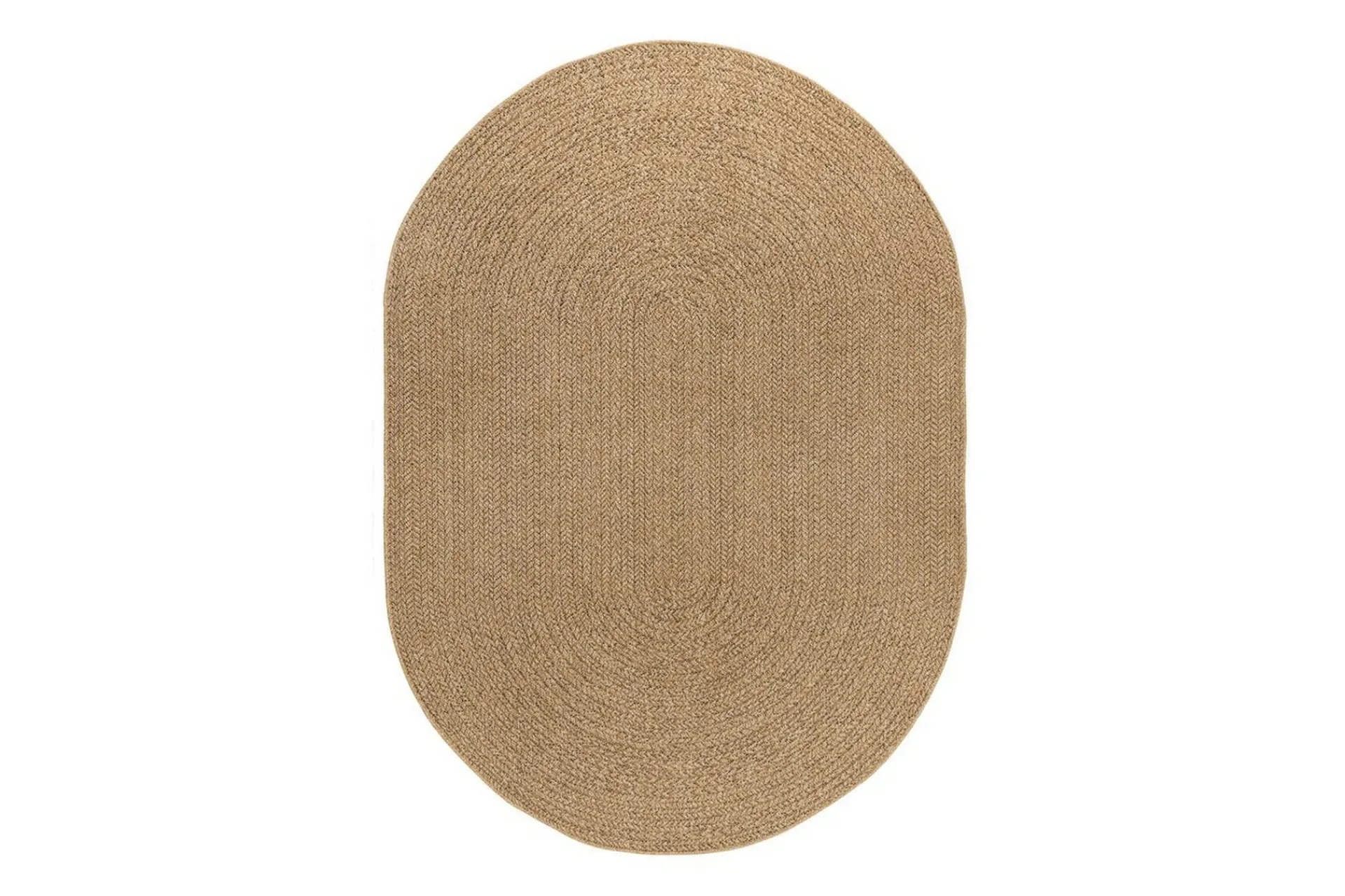 KM Home Wiltonteppe Natural Frame Oval 240x340 cm