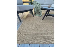 KM Home Skinn & Pelstepper|Sitteputer-Wiltonteppe al Frame 240x240 cm Natur