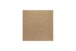 KM Home Skinn & Pelstepper|Sitteputer-Wiltonteppe al Frame 240x240 cm Natur