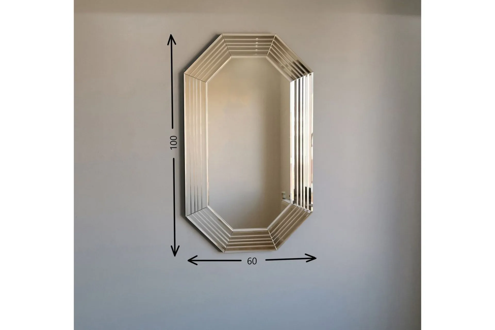 Veggspeil|Gangspeil-Windford Dekorasjonsspeil 100 cm Bronse