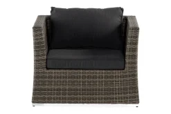 Comfort Garden Utelenestoler|Loungemøbler Salg-Wisconsin Premium Loungelenestol Kunstrotting/Grå Brun