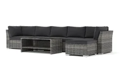 Comfort Garden Wisconsin utendørs divansofa 6-seter, vendbar