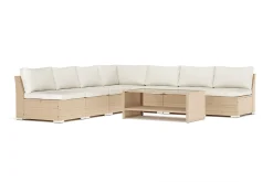 Comfort Garden Wisconsin utendørs hjørnesofa 7-seter vendbar med åpen avslutning