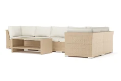 Comfort Garden Veranda & Terrasse|Loungesett-Wisconsin utendørs L-sofa 6-seters vendbar Beige