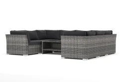 Comfort Garden Pumper Og Irrigasjon|Loungesett-Wisconsin utendørs U-sofa 8-seter med lukket avslutning Grå