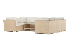 Comfort Garden Wisconsin utendørs U-sofa 8-seter med lukket avslutning