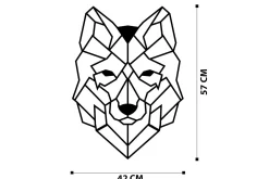 Skilt-Wolf 2 Veggdekor Svart
