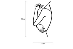 Skilt-Woman 2 Veggdekor Svart