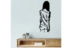 Skilt-Woman With Loose Dress Veggdekor Svart