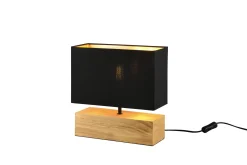 Trio Lighting Woody Bordlampe 30 cm Svart/Tre