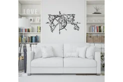 World Map Metal Decor 2 Veggdekor