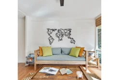 World Map Metal Decor 4 Veggdekor
