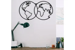 World Map Metal Decor 10 Veggdekor