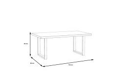 Sofabord-Yatton Sofabord 110 cm Brun,Svart