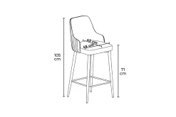 Barmøbler|Barstoler-Ydra Bargruppe 45 cm Antracit,Svart