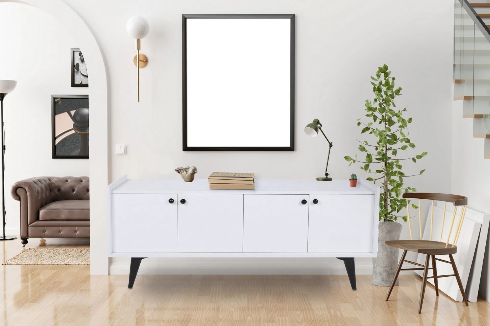 Gangbord|Avlastningsbord-Yeralti Avlastningsbord 150 cm Hvit