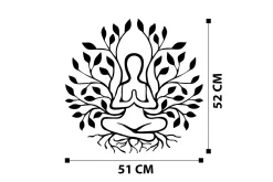 Skilt-Yoga Veggdekor Svart
