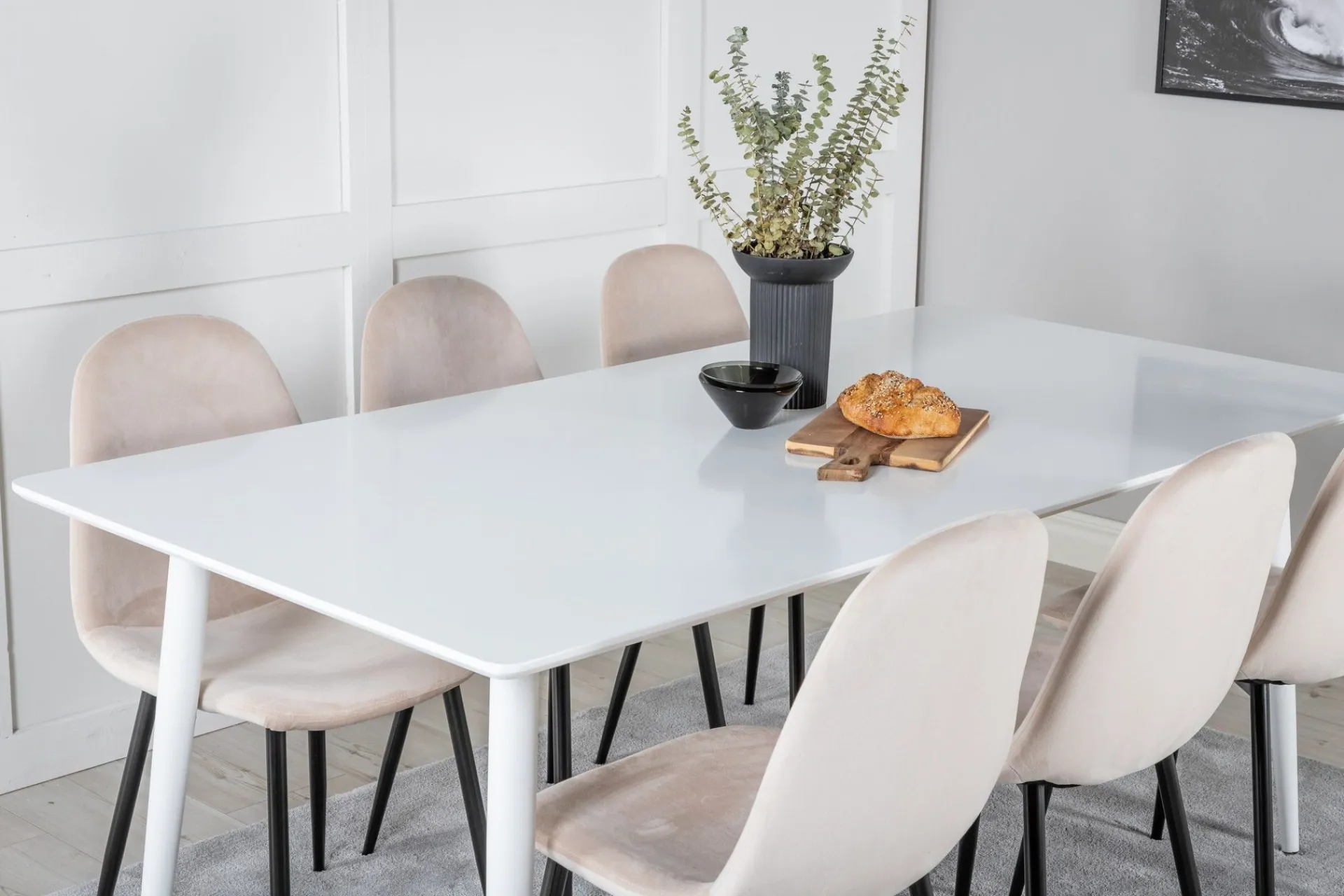 Venture Home Spisegrupper-Ypas Spisegruppe 180 cm inkl. 6 Pontus Stoler Hvit