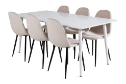 Venture Home Spisegrupper-Ypas Spisegruppe 180 cm inkl. 6 Pontus Stoler Hvit