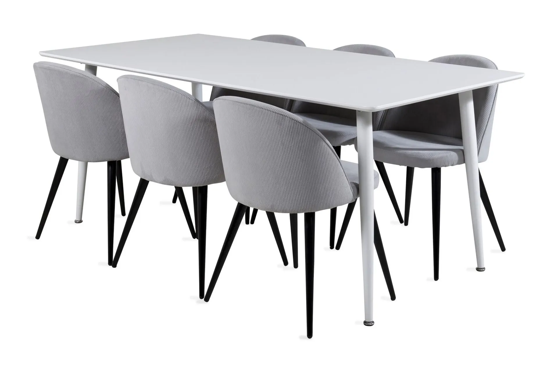Venture Home Ypas Spisegruppe 180 cm inkl. 6 Valera Stoler