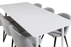 Venture Home Spisegrupper-Ypas Spisegruppe 180 cm inkl. 6 Valeri Stoler Hvit