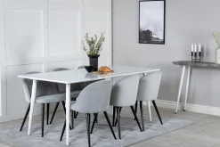 Venture Home Ypas Spisegruppe 180 cm inkl. 6 Valera Stoler
