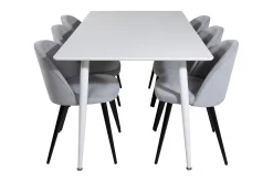 Venture Home Ypas Spisegruppe 180 cm inkl. 6 Valera Stoler