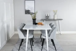 Venture Home Ypas Spisegruppe 180 cm inkl. 6 Valera Stoler