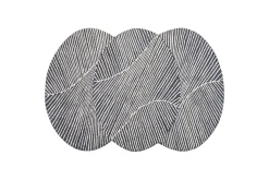 Moderne Tepper-Zabol Ullteppe 140x200 cm Oval Svart,Hvit