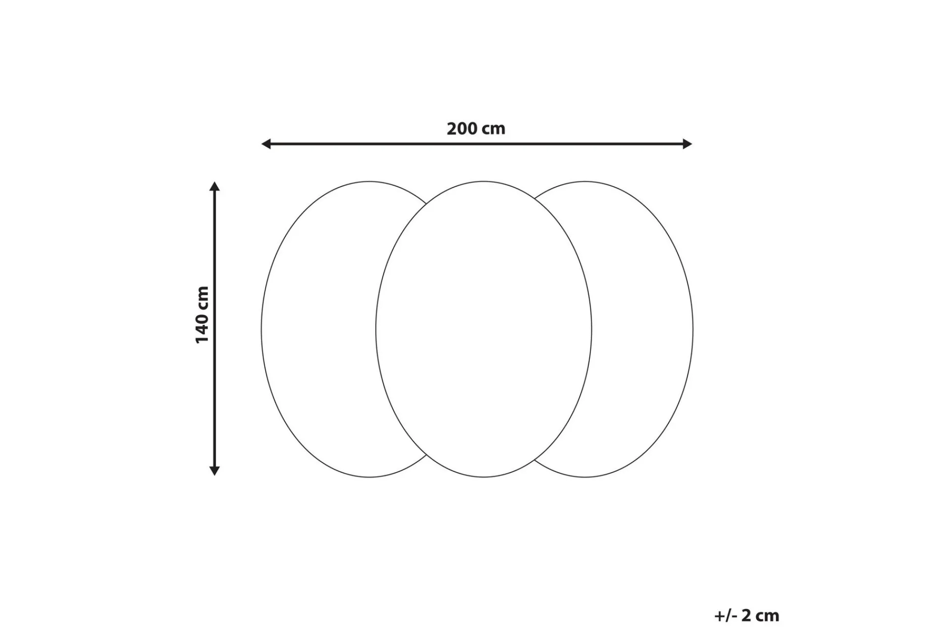 Moderne Tepper-Zabol Ullteppe 140x200 cm Oval Svart,Hvit