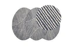 Moderne Tepper-Zabol Ullteppe 140x200 cm Oval Svart,Hvit