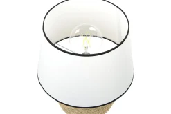 Nattbordslampe|Bordlampe-Zannone Bordlampe 46 cm E27 Lett ved,Hvit