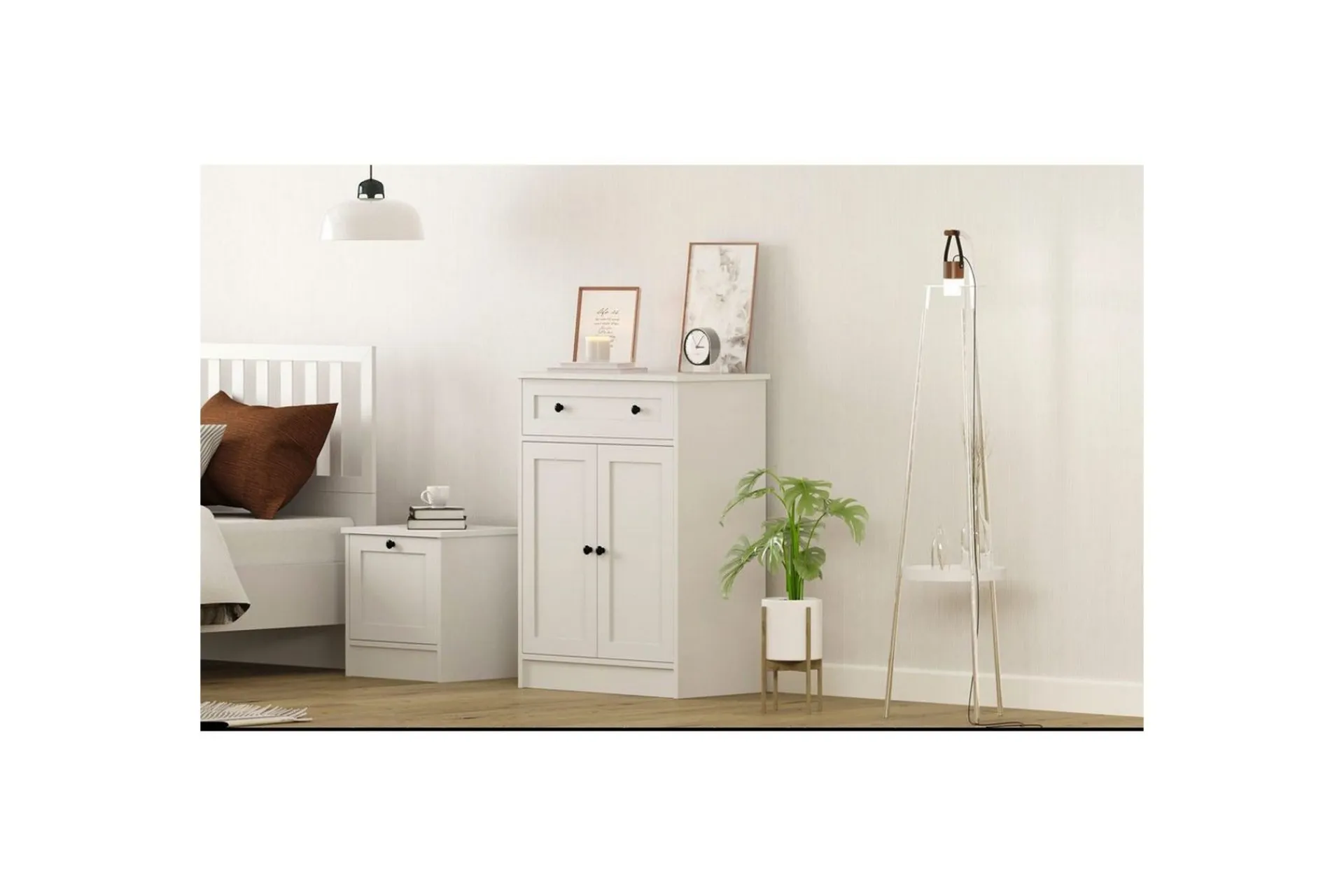 Kommode|Entrekommode-Zavira Kommode 70 cm Matt hvit