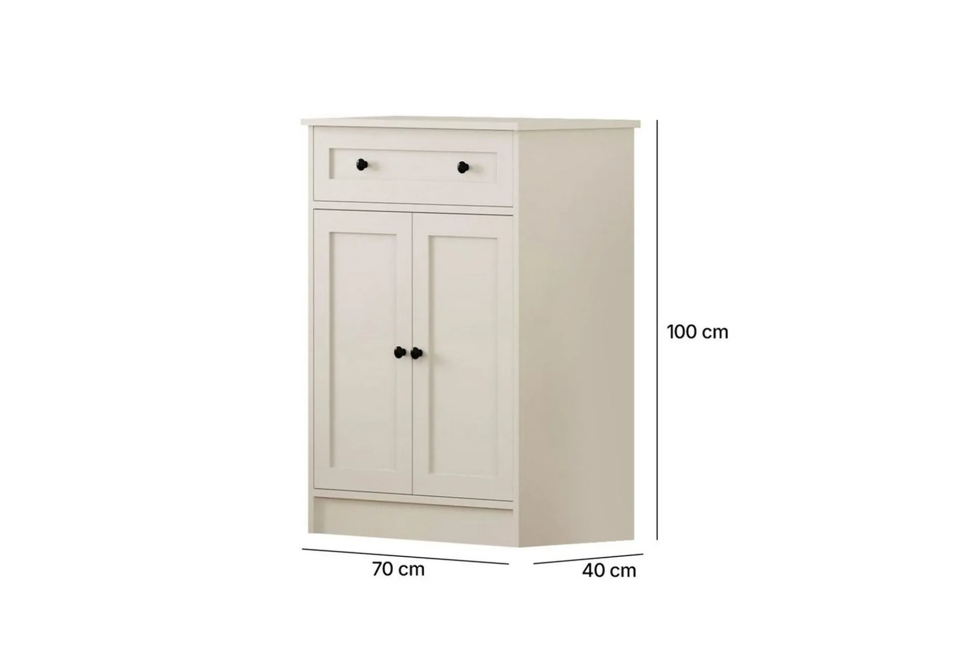 Kommode|Entrekommode-Zavira Kommode 70 cm Matt hvit