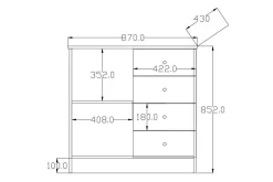 Zavira Kommode 87 cm