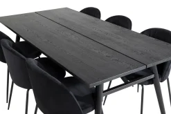Venture Home Spisegrupper-Zenazmi Forlengningsbar Spisegruppe 195 cm inkl. 6 Foyos Sto Svart