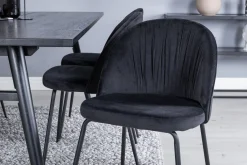 Venture Home Spisegrupper-Zenazmi Forlengningsbar Spisegruppe 195 cm inkl. 6 Foyos Sto Svart