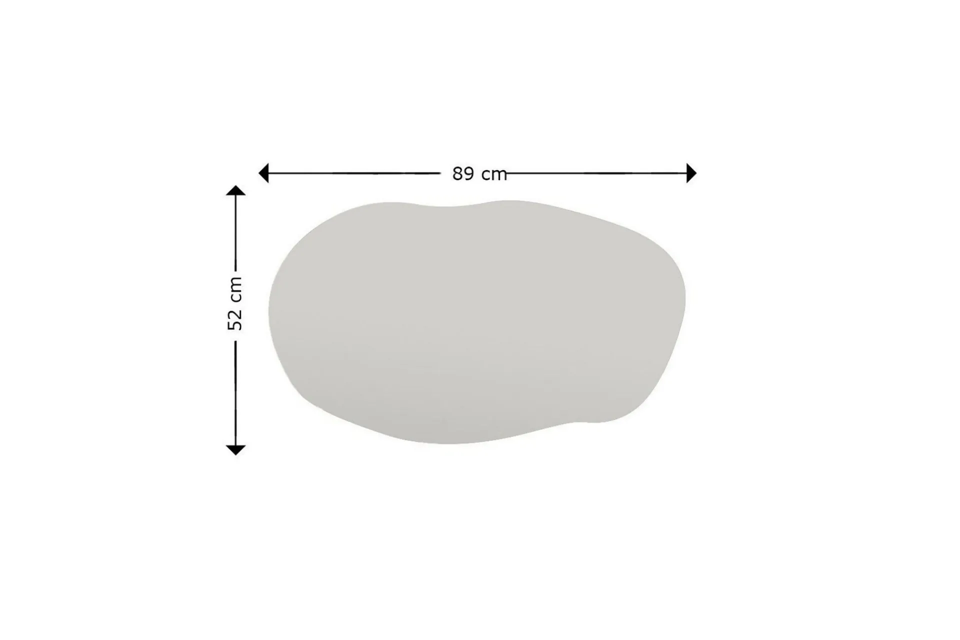 Sminkespeil|Gulvspeil-Zeo Speil 52 cm Rektangulær Svart